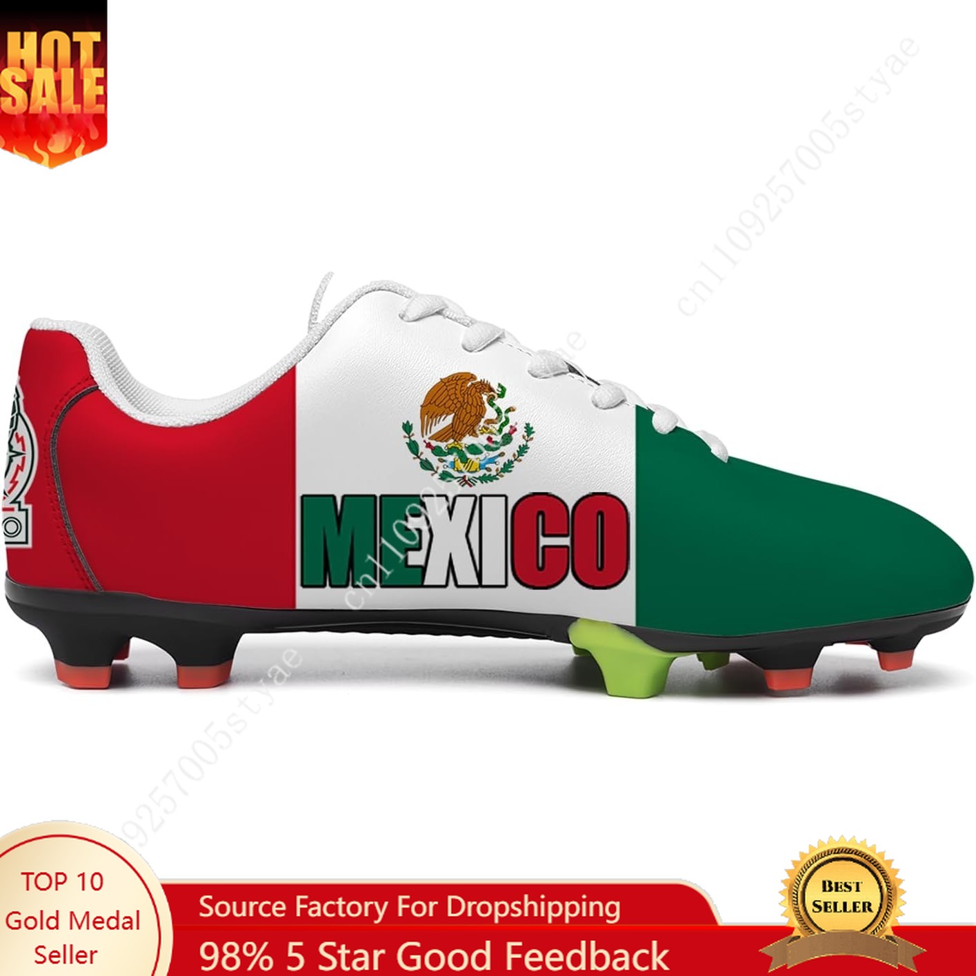 Men Shoes Oxford - Sepatu Sepak Bola Bendera Meksiko Pria