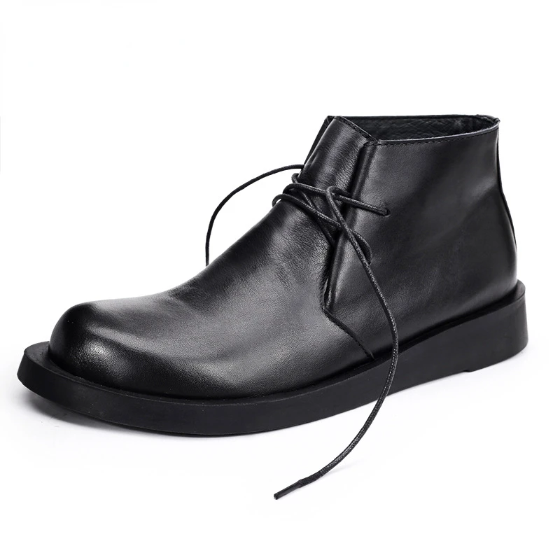Men Shoes Oxford - Sepatu Boots Oxford Kulit Sapi Asli
