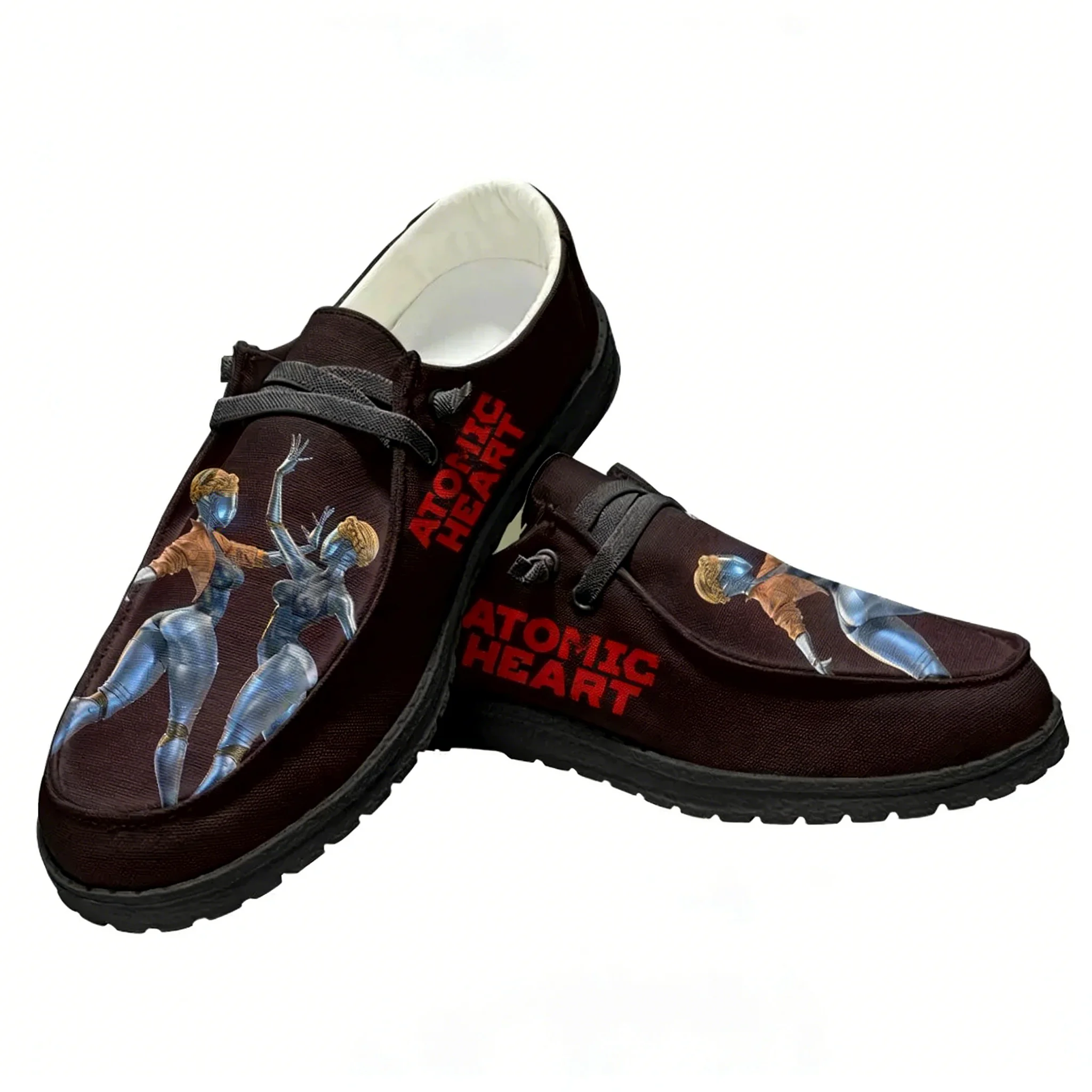 Men Shoes Oxford - Sepatu Kasual Atomic Heart, Sepatu Flat