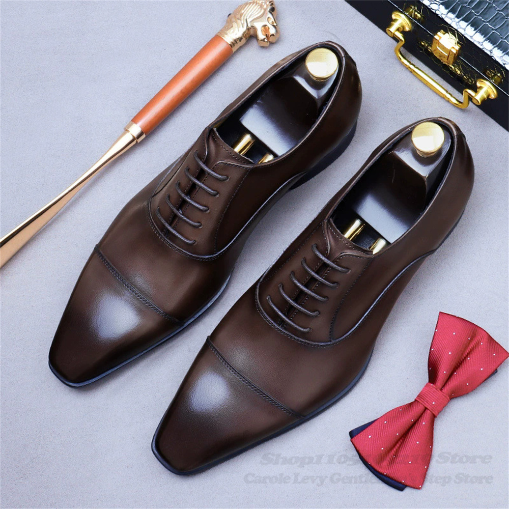 Sepatu Kulit Oxford Pria Setel - Men Shoes Oxford ulasan dan harga