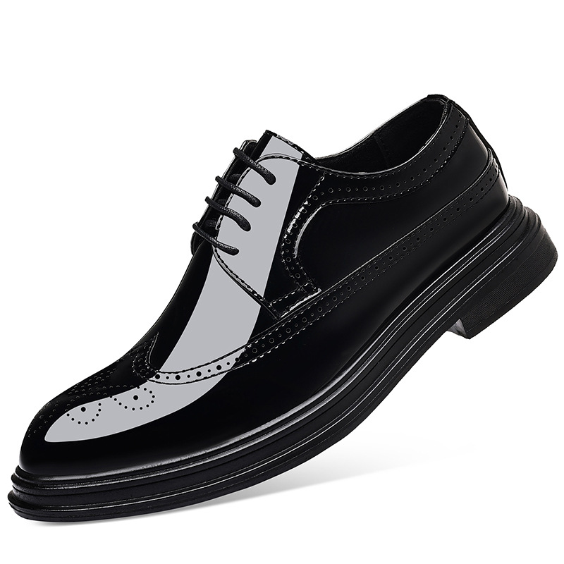 Sepatu Brogue Kulit Paten Pria - Men Shoes Oxford ulasan dan harga