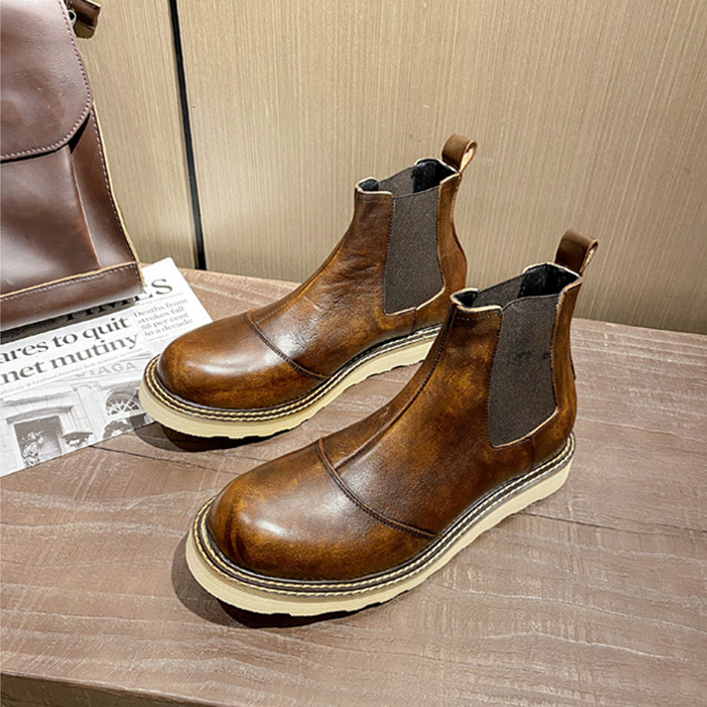 Sepatu Boots Chelsea Kulit Asl - Men Shoes Oxford ulasan dan harga