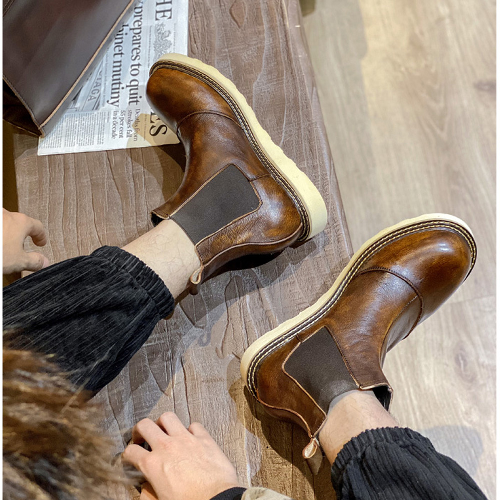 Sepatu Boots Chelsea Kulit Asl - Men Shoes Oxford ulasan dan harga