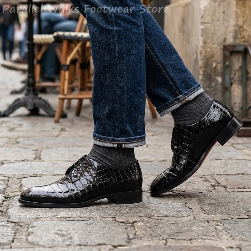 Sepatu Oxford Kulit Paten Pria - Men Shoes Oxford ulasan dan harga