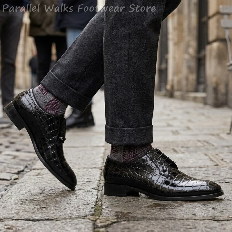 Sepatu Oxford Kulit Paten Pria - Men Shoes Oxford ulasan dan harga