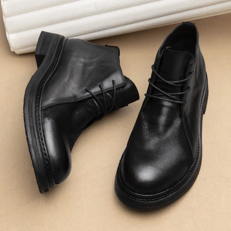 Sepatu Bot Kulit Asli Pria Vin - Men Shoes Oxford ulasan dan harga
