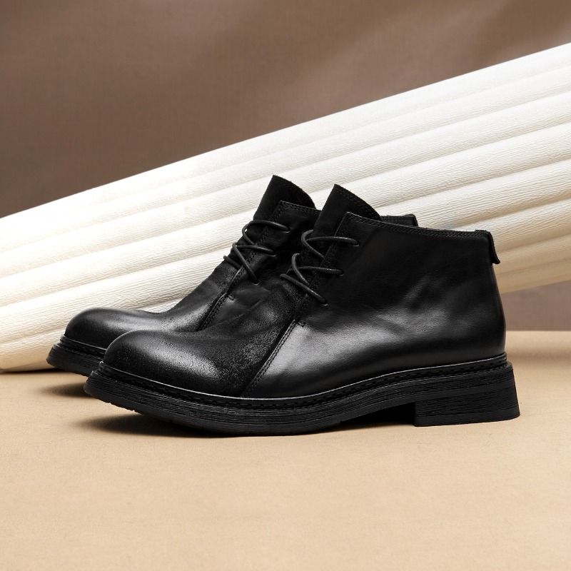 Sepatu Bot Kulit Asli Pria Vin - Men Shoes Oxford ulasan dan harga