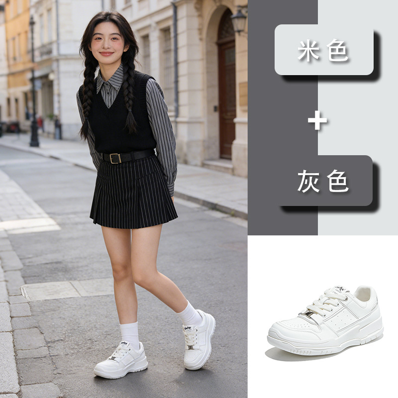 Sepatu Kulit Putih Kecil Model - Casual Sneaker Low ulasan dan harga