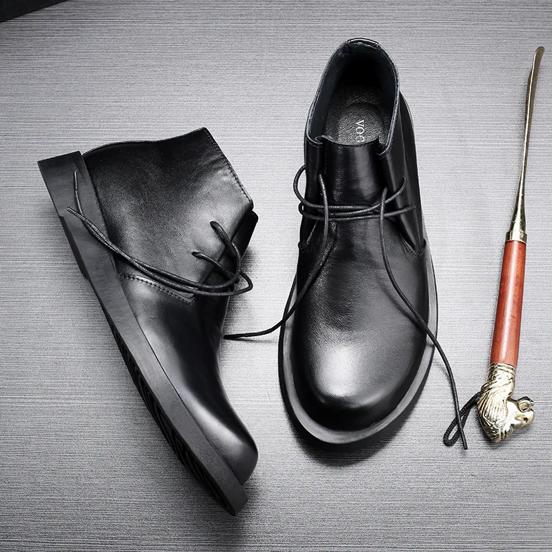 Sepatu Boots Oxford Kulit Sapi - Men Shoes Oxford ulasan dan harga
