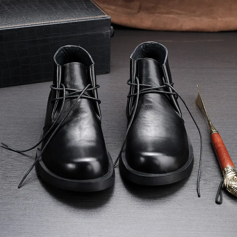 Sepatu Boots Oxford Kulit Sapi - Men Shoes Oxford ulasan dan harga