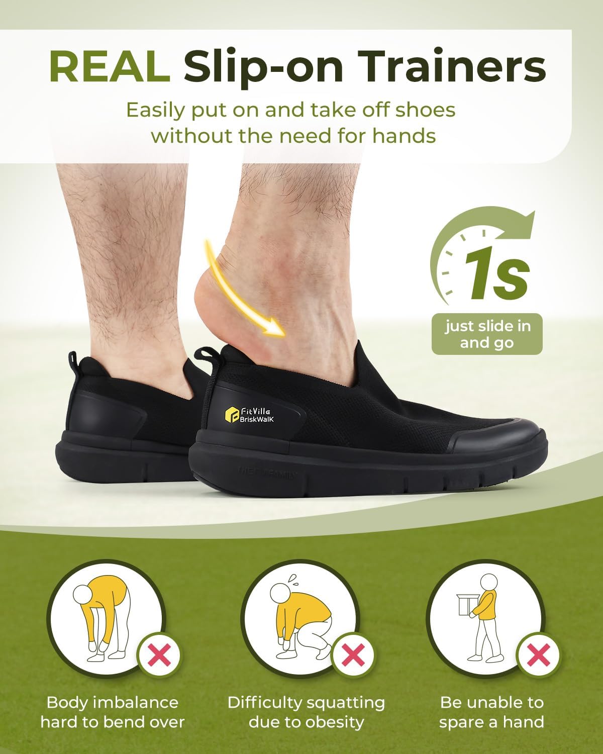 FitVille Sepatu Pria Extra Leb - Men'S Shoes Plantar Fasciitis ulasan dan harga