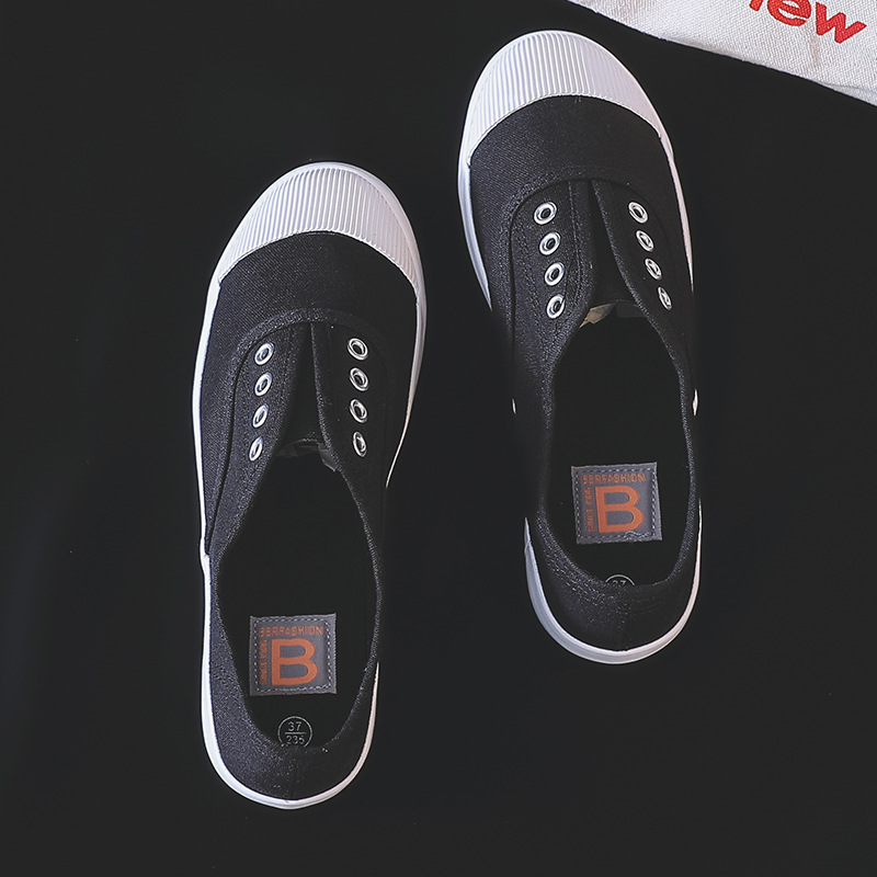 Sepatu Kanvas Putih Wanita Bar - Casual Sneaker Low ulasan dan harga