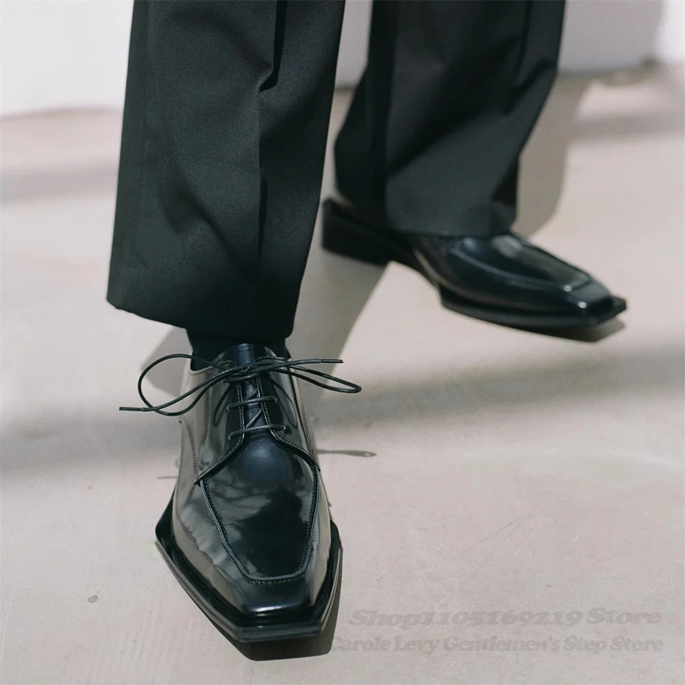 Sepatu Derby Kulit Paten Hitam - Men Shoes Oxford ulasan dan harga
