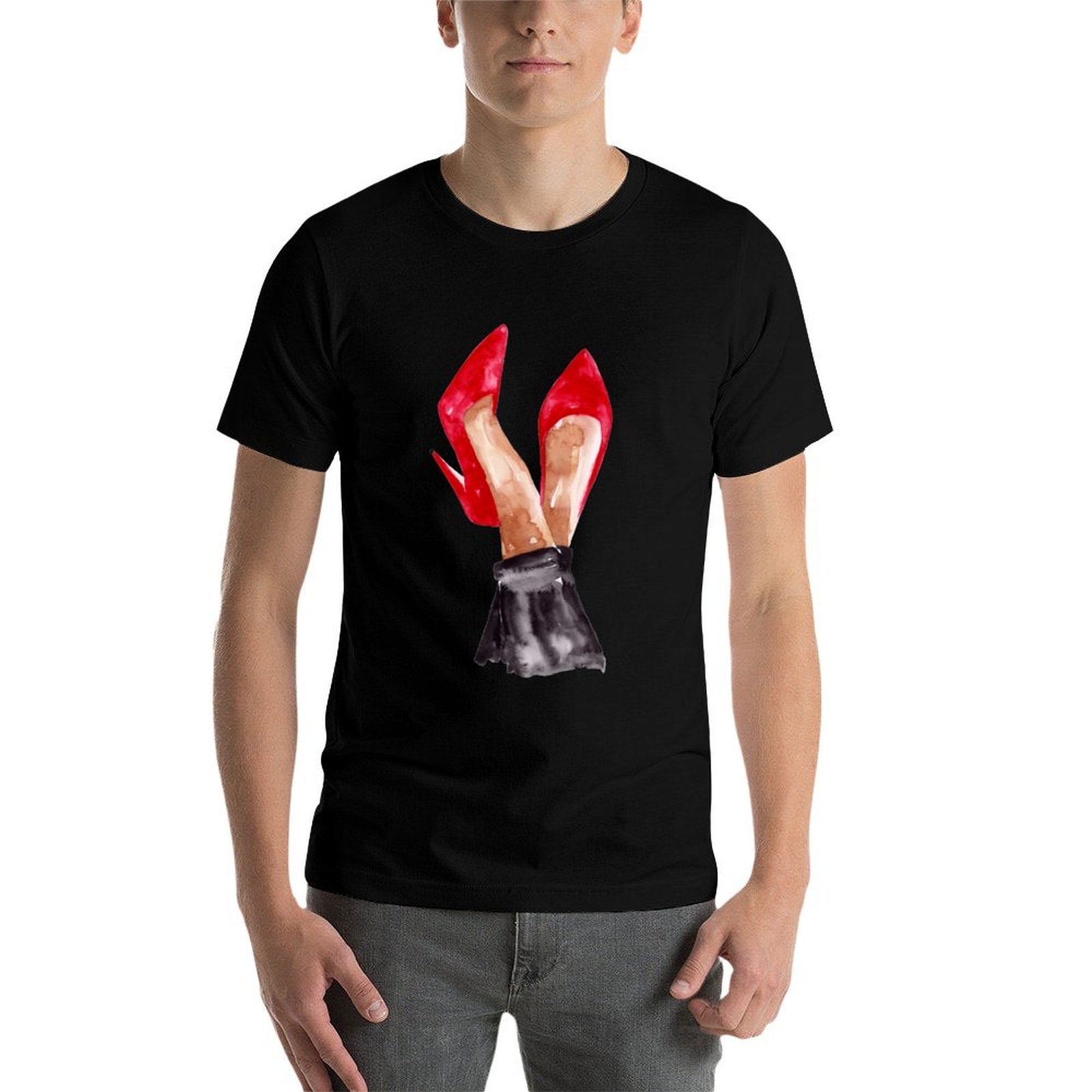 Kaos Ilustrasi Sepatu Stiletto - Men Shoes Illustration ulasan dan harga